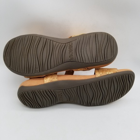 Vionic Women Gold Cork Marsala Sandals - Picture 7 of 9